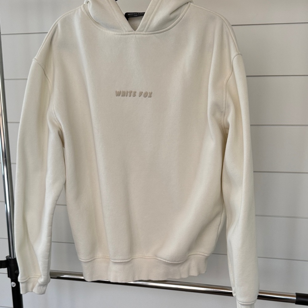 White Fox Cream Hoodie